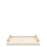Dafne Tray with Satin Gold Knurled Handles <br> Cream <br> (L 40 x W 25) cm