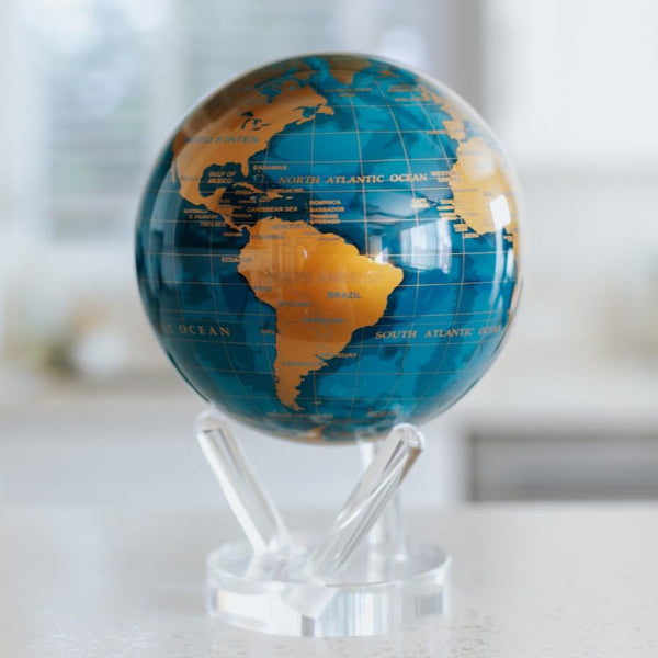 Globe <br> Blue & Gold <br> (Ø 21 x H 29) cm