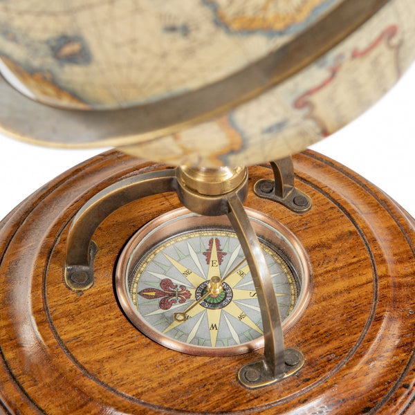 Terrestrial Globe with Compass <br> (H 21.1) cm