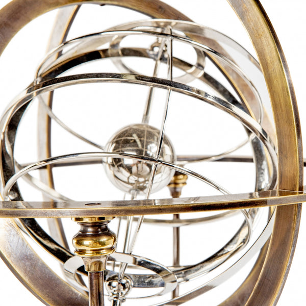 18th C. Atlas Armillary <br> (Ø 25.5 x H 56) cm