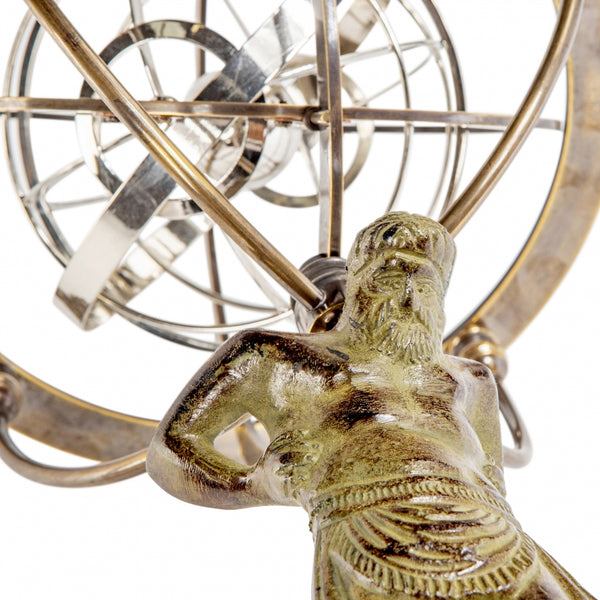 18th C. Atlas Armillary <br> (Ø 25.5 x H 56) cm