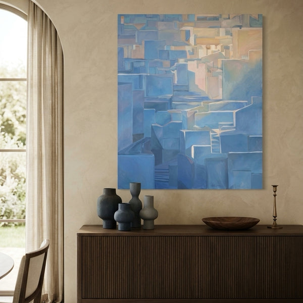 Chefchaouen. Walking the Blue Streets of Morocco <br> (H 120 x L 100) cm