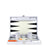 Cool Grey & Orange Snake <br> Backgammon Set <br> (L 38 x W 24.5) cm