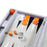 Cool Grey & Orange Snake <br> Backgammon Set <br> (L 38 x W 24.5) cm
