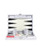 Cool Grey & Pink Snake <br> Backgammon Set <br> (L 38 x W 24.5) cm