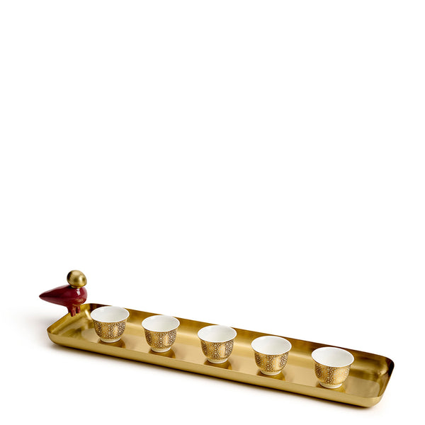 Pop of Color Tray <br> 
Gold / Pink
<br> (L 60 x W 15) cm