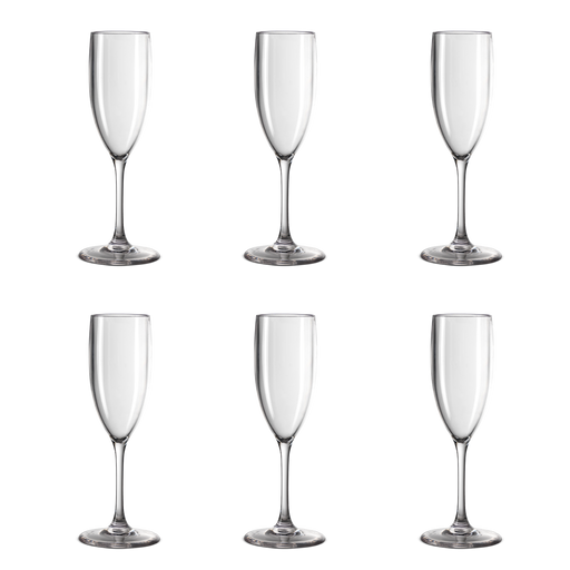 Flûte Glass <br> Set of 6 <br> 125 ml