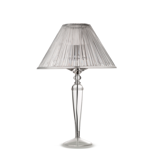 Plissé LED Table Lamp <br> Clear <br> (Ø 37 x H 50) cm
