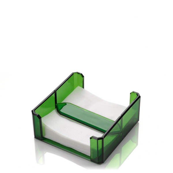 Kaspar Napkin Holder <br> Green <br> (L 19 x 19 x H 8) cm
