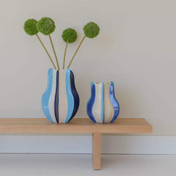 Blue Heaven Vase
<br> (L 24 x W 22 x H 30) cm