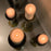 Green Wooden Candleholder <br> Set of 3