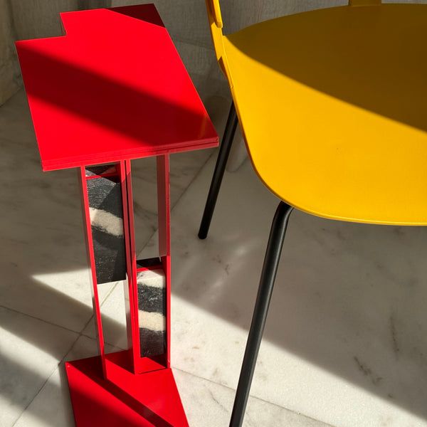 The Three Musketeers Table <br> Red <br> (L 25 x W 15 x H 55) cm