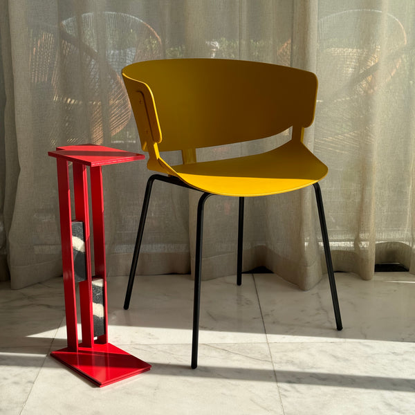 The Three Musketeers Table <br> Red <br> (L 25 x W 15 x H 55) cm