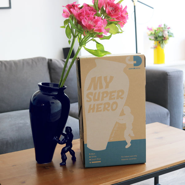 My Superhero Vase<br> Glossy Blue <br> (H 27.5) cm