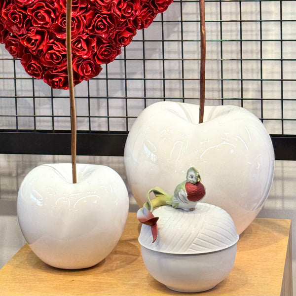 Cherry Portuguese Faience <br> White <br> (Ø 22 x H 21) cm