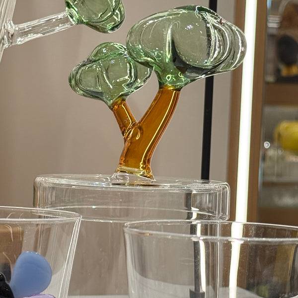 Talking Trees Box <br> 
Amber / Green <br> 
(Ø 10.8 x H 19.5) cm