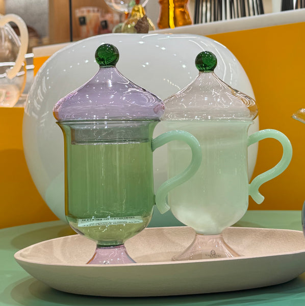 Sogni d'Oriente Mug <br> 
Green / Lilac <br> 
320 ml