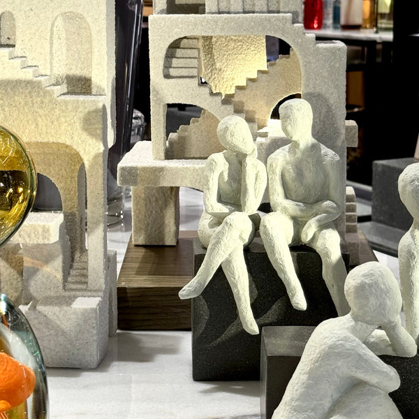 Sitting People on Base
<br> (L 14 x W 9 x H 22) cm