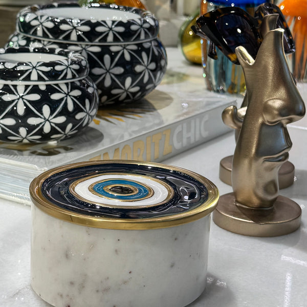 Eye Box with Lid
<br> (Ø 11.5 x H 6.5) cm