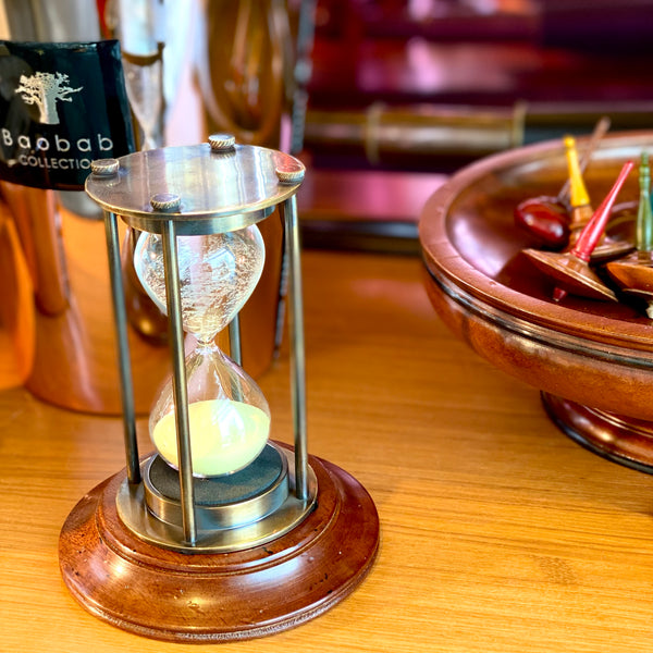 30 min Bronzed Hourglass <br> (H 13.5) cm