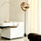 Melt Cone Slim Floor Lamp <br> Gold <br> (L 50 x W 50 x H 180) cm
