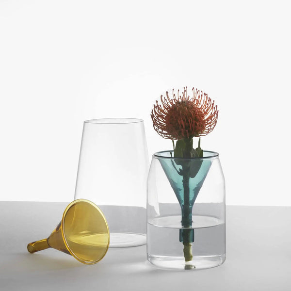 Kado Single Flower Vase <br> 
Green <br> 
(Ø 12 x H 16) cm
