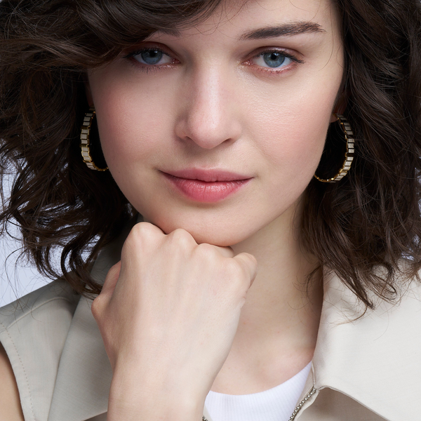 Inès Multi Hoop Earrings<br> White Sand