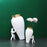 My Superhero Vase <br> Glossy White and 24 Carats Gold <br> (H 37) cm