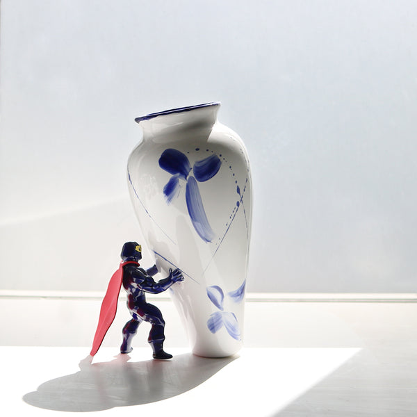 My Superhero Vase <br> Glossy Dutch Blue <br> (H 37) cm