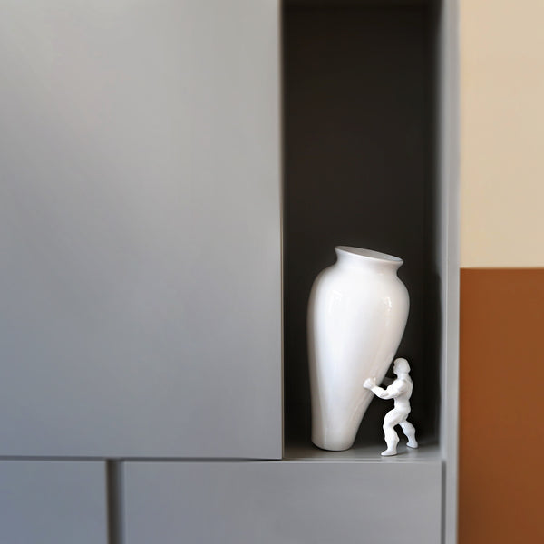 My Superhero Vase <br> Glossy White <br> (H 37) cm