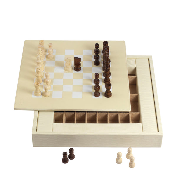 Chess Set <br> Ivory Lizard <br> (L 36.5 x H 5.2) cm