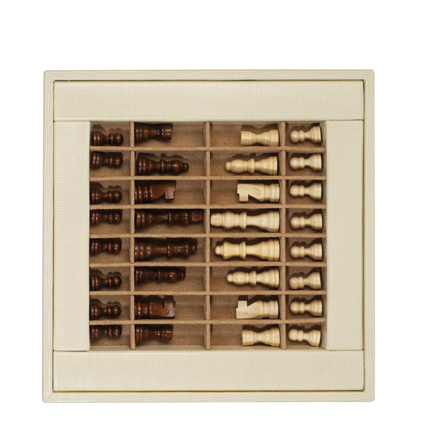 Chess Set <br> Ivory Lizard <br> (L 36.5 x H 5.2) cm