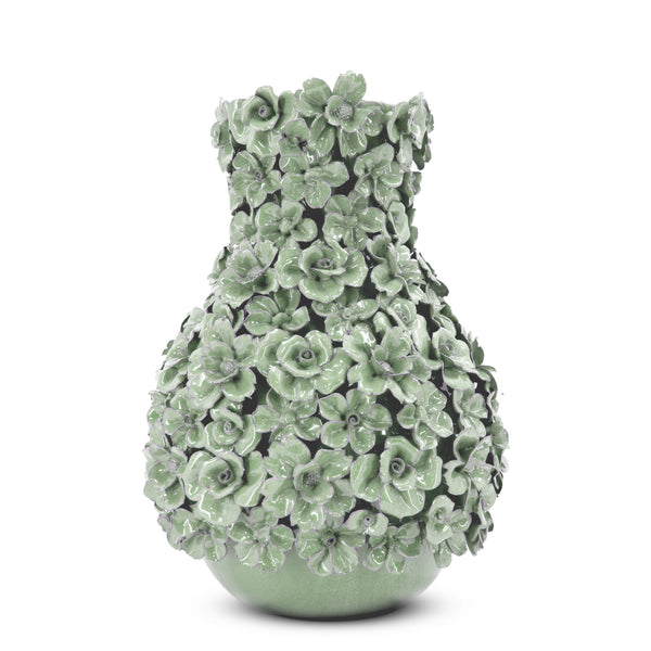Roses Vase <br> 
Jade <br> 
(Ø 35 x H 52) cm
