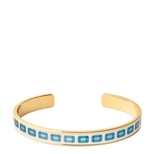 Gem Thin Cuff <br>
Turquoise Blue