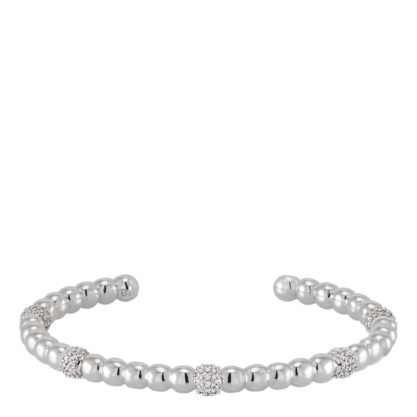 Lumi Pearl Thin Cuff<br> Silver