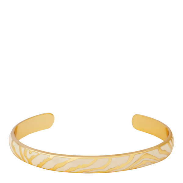 Zebra Bangle Cuff <br>
White Sand