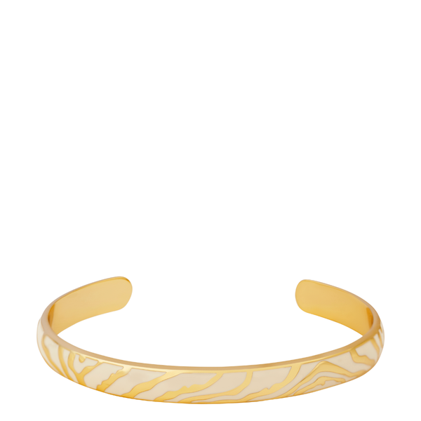 Zebra Bangle Cuff <br>
White Sand