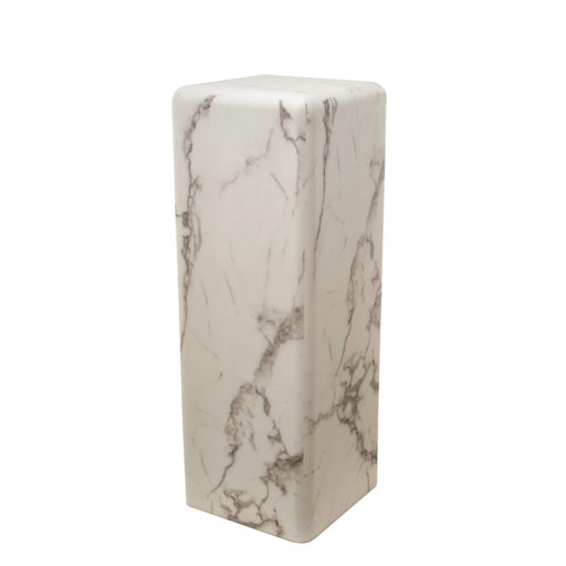 Pillar Marble Look Side Table <br> (L 33 x W 33 x H 91.4) cm