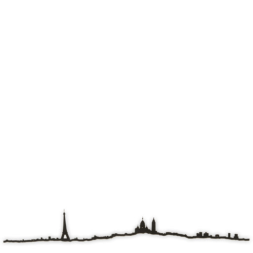 Paris Skyline <br> Black <br> 125 cm