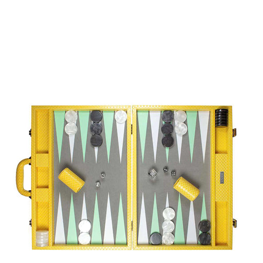 Lemon Snake <br> Backgammon Set with Handle <br> (L 52 x W 36) cm