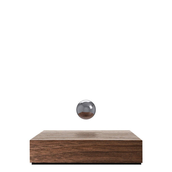 Levitating Buda Ball <br> Walnut Base / Chrome Sphere