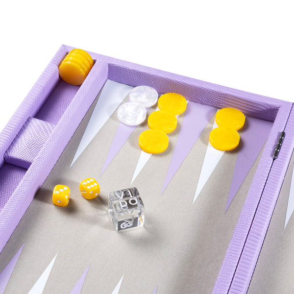 Lilac Lizard <br> Backgammon Set <br> (L 38 x W 24.5) cm
