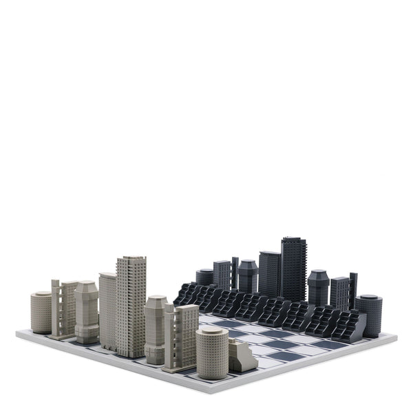 Chess Set <br> London Brutalist Edition with Wooden Board
