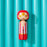 Ziggy Stardust Kokeshi Doll <br>
(H 21.5) cm