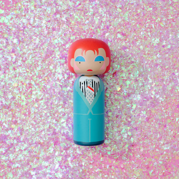 David Bowie Kokeshi Doll <br>
Life on Mars <br>
(H 14.5) cm