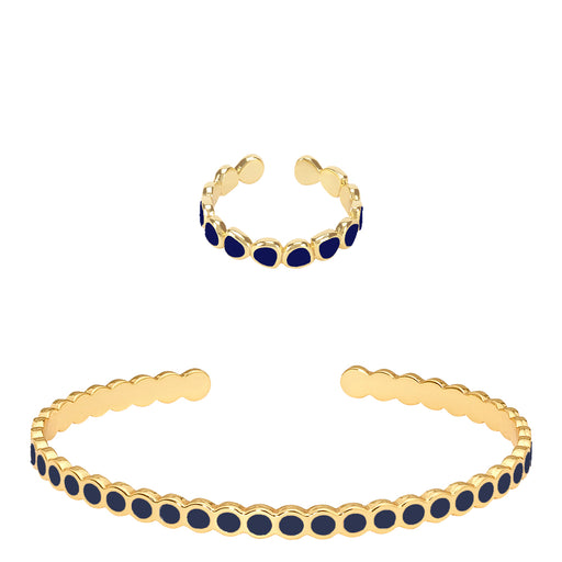 Lumi Cuff & Ring <br> Midnight Blue <br> Set of 2