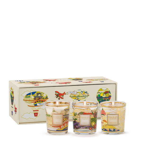 My First Baobab Trio Travel Candles <br> Provence, Monaco, Côte d’Azur <br> Set of 3