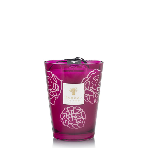 Collectible Roses Burgundy Candle <br> Basil, Tomato, Patchouli <br> Limited Edition <br> (H 24) cm