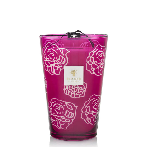 Collectible Roses Burgundy Candle <br> Basil, Tomato, Patchouli <br> Limited Edition <br> (H 35) cm