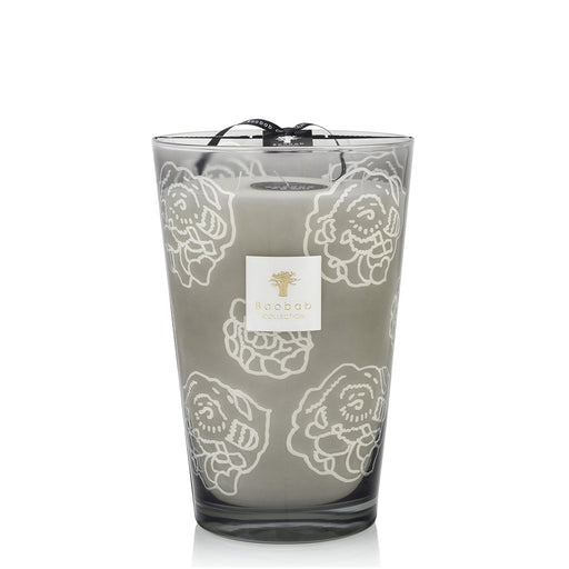 Collectible Roses Grey Candle <br> Bergamot, Earl Grey Tea, Musk <br> Limited Edition <br> (H 35) cm